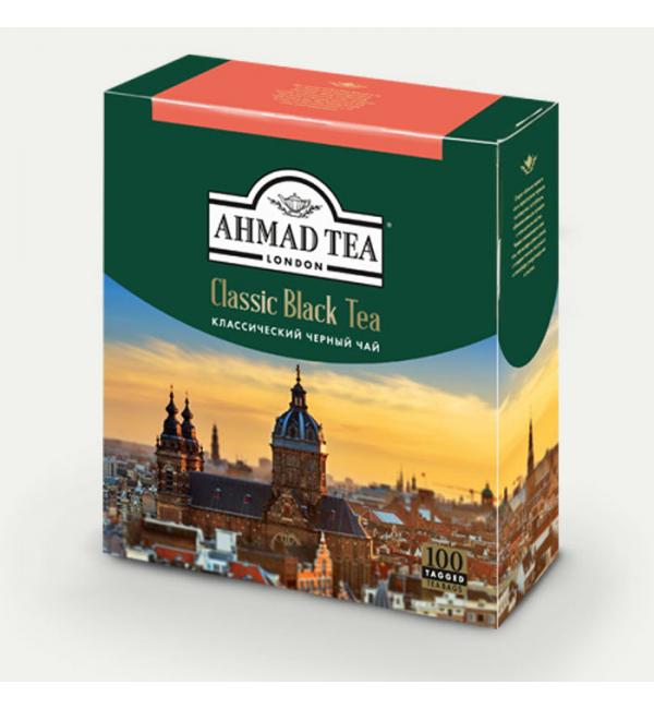 Чай черный Ahmad Tea Classic Black Tagged 200г (100 пак.)