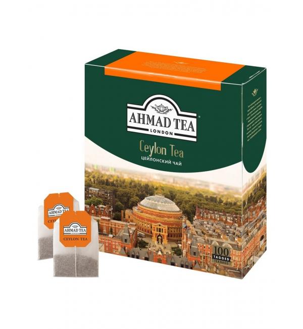 Чай черный Ahmad Tea Ceylon Tagged 200г (100 пак.)