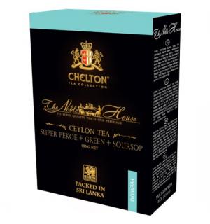 Чай черный и зеленый Chelton Noble House Super Pekoe Green Tea Soursop 100г