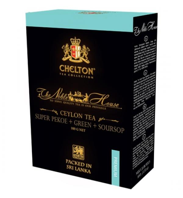 Чай черный и зеленый Chelton Noble House Super Pekoe Green Tea Soursop 100г