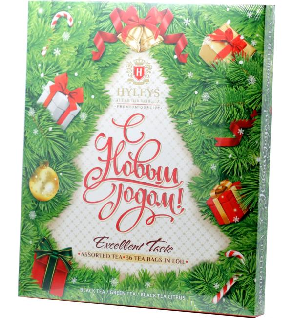 Чай черный и зеленый Hyleys Елочка 72г (36 пак.)