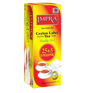 Чай черный Impra Ceylon Label Tea 45г (25+5 пак.)