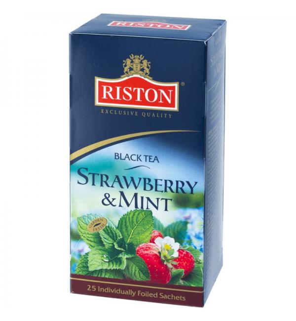 Чай черный Riston Клубника и мята 37,5г (25 пак.)