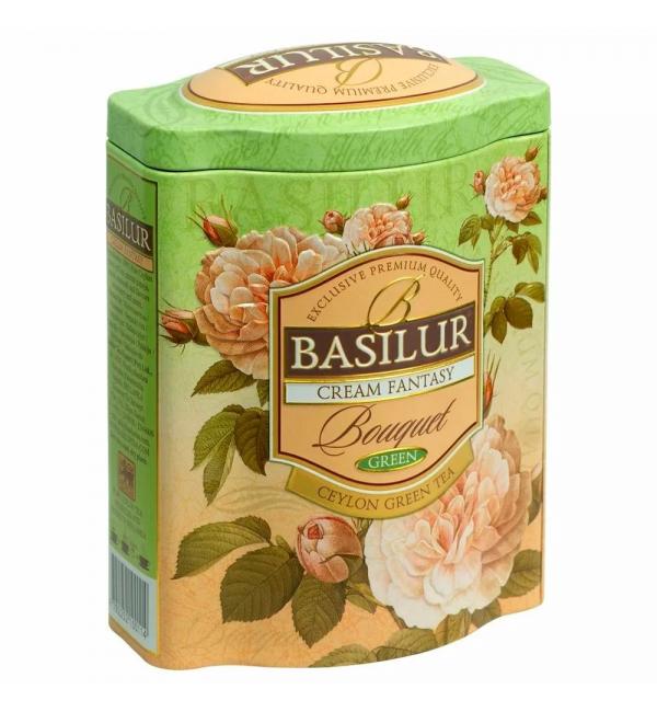 Чай зеленый Basilur Cream Fantasy 100г (Железная Банка)