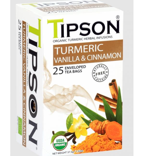 Чай травяной Tipson Turmeric Vanilla Cinnamon 37,5г (25 пак.)