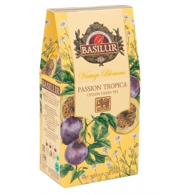 Чай зеленый Basilur Винтажные цветы Страсть тропика 75г