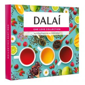 Чай черный и зеленый Dalai One Love Collection 90г (60 пак.)