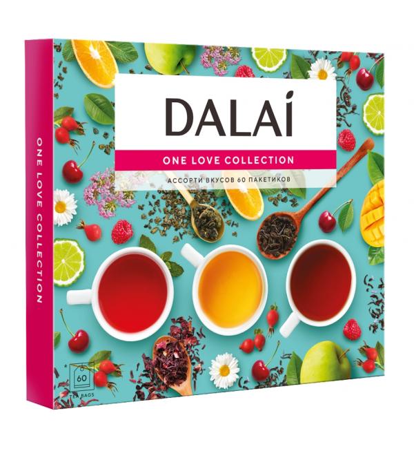 Чай черный и зеленый Dalai One Love Collection 90г (60 пак.)