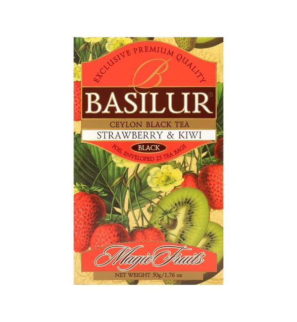 Чай черный Basilur Strawberry and Kiwi 50г (25 пак.)