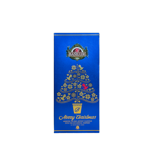 Чай черный и зеленый Basilur Рождественский Адвент-Календарь 42г (24 пак.)