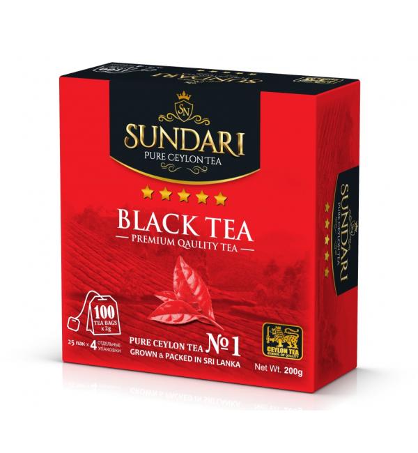 Чай черный Sundari 200г (100 пак.)