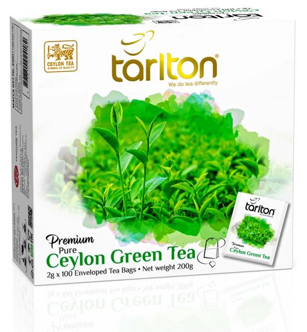 Чай зеленый Tarlton Premium Enveloped 200г (100 пак.)