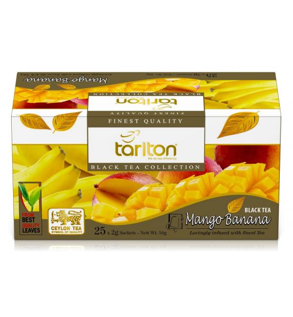 Чай черный Tarlton Mango Banana Enveloped 50г (25 пак.)