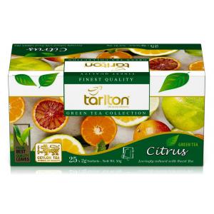 Чай зеленый Tarlton Citrus Enveloped 50г (25 пак.)