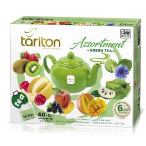 Чай зеленый Tarlton Green Assortment 120г (60 пак.)