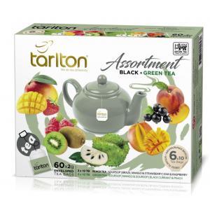 Чай черный и зеленый Tarlton Black Green Assortment 120г (60 пак.)
