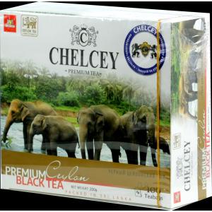 Чай черный Chelcey Premium Ceylon 200г (100 пак.)