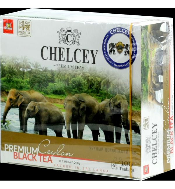 Чай черный Chelcey Premium Ceylon 200г (100 пак.)